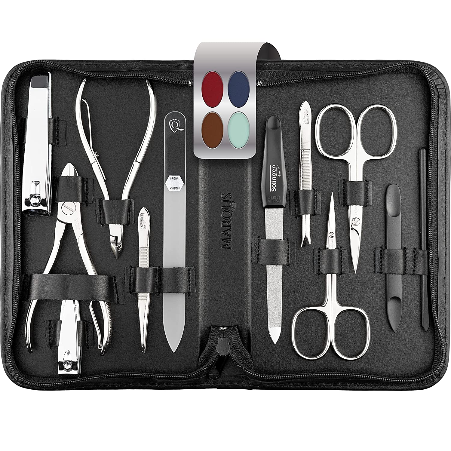 VALERA ManiSwiss Travel Maniküre & Pediküre Set – Swiss Made, Mit 3 Aufsätzen Aus Chirurgischem Stahl